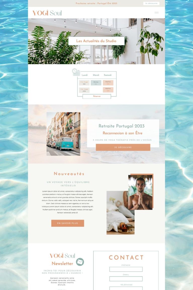 site web prof de yoga